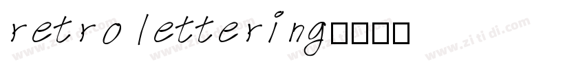 retro lettering字体转换
